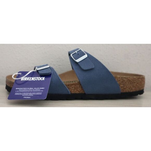 Birkenstock Women's 9 Men's 7 Elemental Blue Vegan Leather Sydney Sandals - Picture 8 of 14